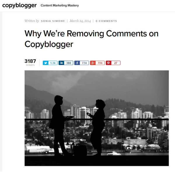 copyblogger har tagit bort kommentarer