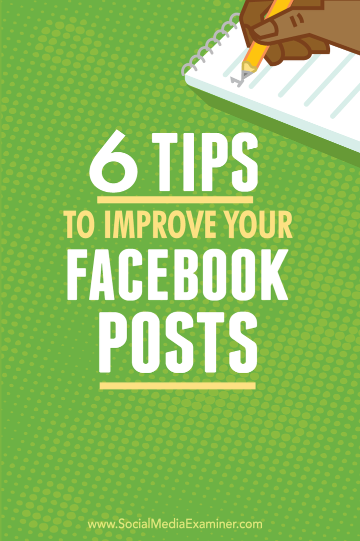 tips för att förbättra dina Facebook-inlägg