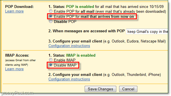 Anslut Gmail till Outlook 2010 med POP