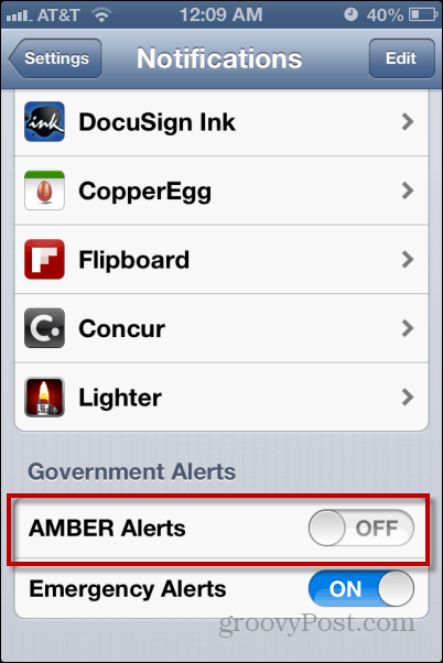 Hur man stänger av AMBER-varningar på en iPhone