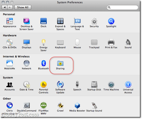 Dela filer och mappar OS X - Windows 7