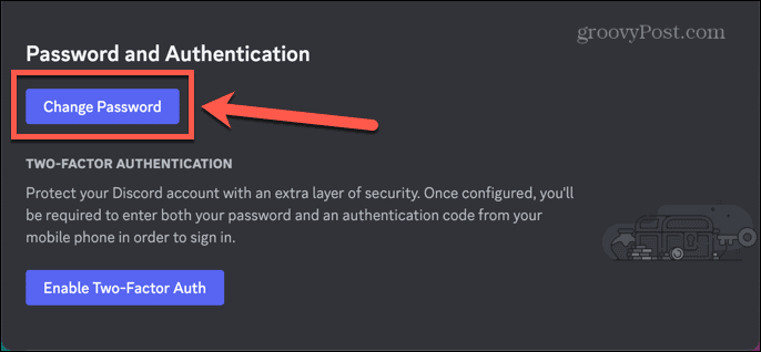 discord ändra lösenord