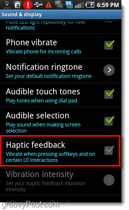 Aktivera eller inaktivera Android Haptic Feedback