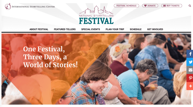 National Storytelling Festival webbplats