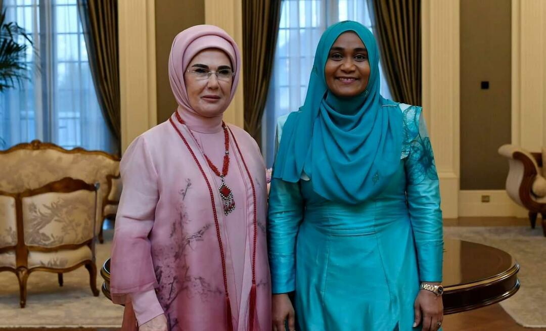 First Lady Erdoğan träffade Sajidha Mohamed, fru till Maldivernas president Muizzu