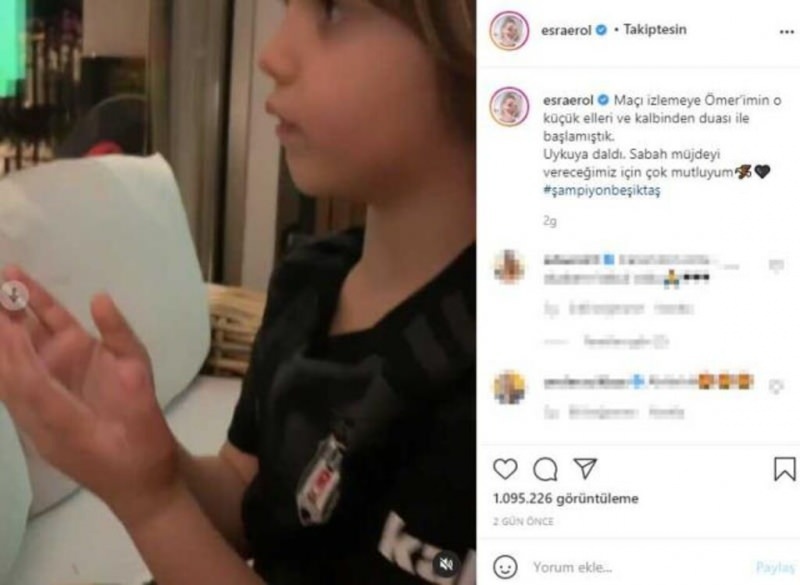 En överraskning för Esra Erol, en av mästarna i Beşiktas fotbollsspelare!