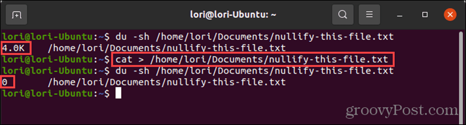 Omdirigera till devnull med kommandot cat i Linux