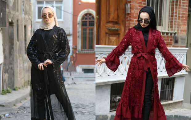 sequin abaya-modeller