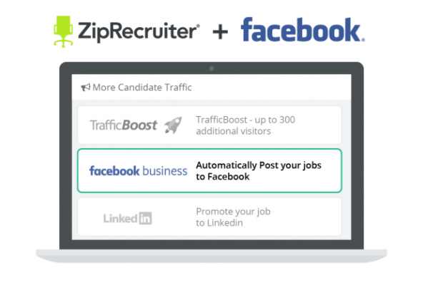 Facebook integrerar ZipRecruiter-listor i jobbbokmärke på plattformen.