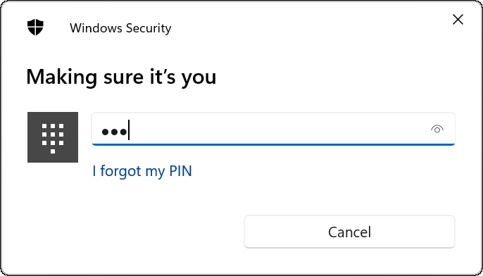 Logga in med PIN eller lösenord