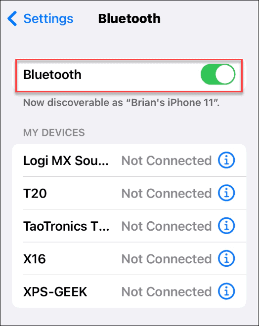 bluetooth dela ett wi-fi-lösenord på iPhone