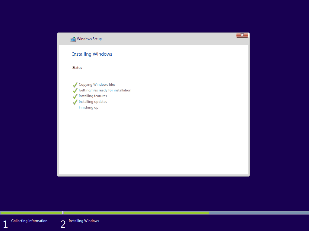 11 Slutför Windows 10 Clean Install