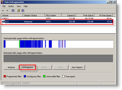 Alternativ för diskdefragmentering för Windows XP - Analysera och defragmentera
