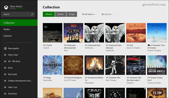 Xbox Music App Albumsamling