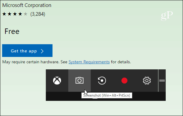 Hur man tar en skärmdump i Windows 10 med Xbox Game DVR