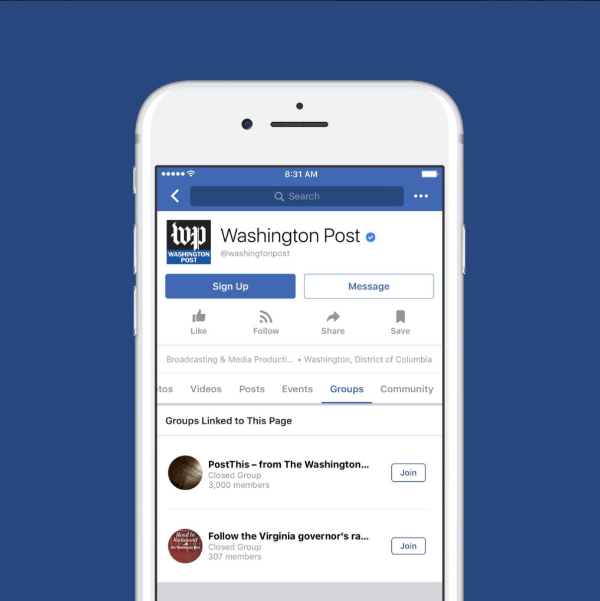 Facebook meddelade att Groups for Pages nu är tillgängligt över hela världen.