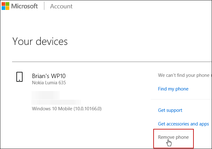 Ta bort enhetens Microsoft-konto