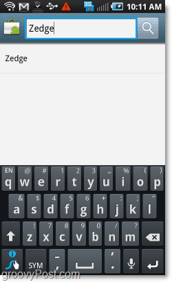 sök på androidmarknaden efter zedge