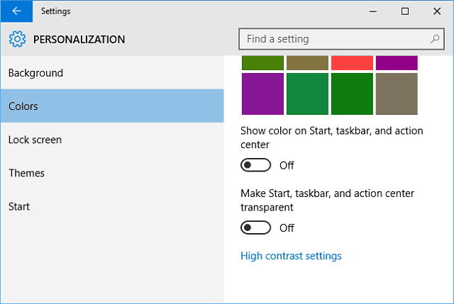 Windows 10-inställningar