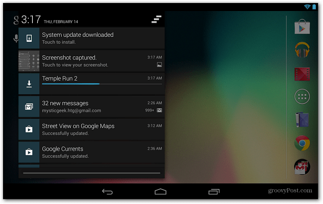 Google Nexus 7-uppdateringar
