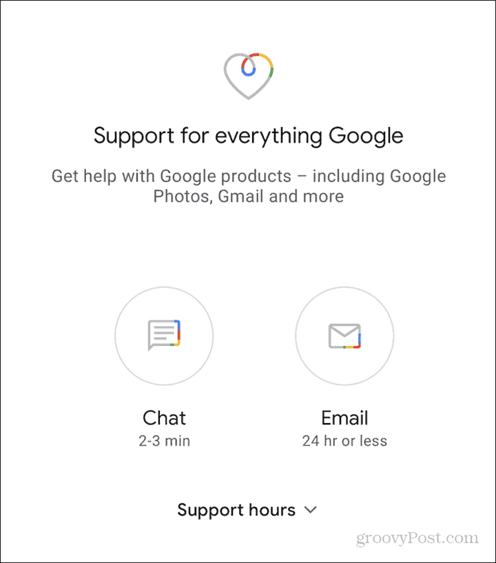 Google One-support