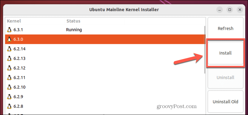 ubuntu installera kärnan i mainline