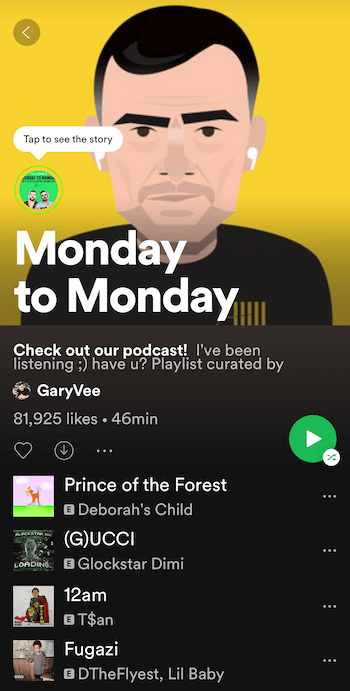 'Måndag till måndag' Spotify-spellista från GaryVee