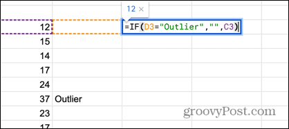 google sheets om formel