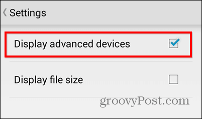 Exportera filer i Dropbox för Android Straight till SD-kort