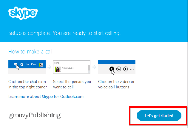 Skype HD Outlook-installerat plugin kommer igång