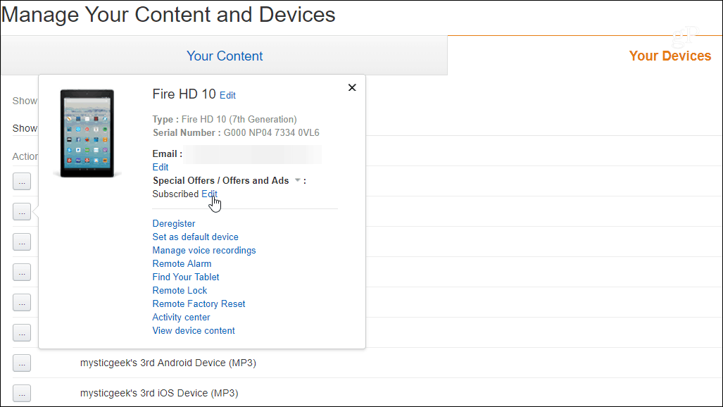 Hur man tar bort annonser från Fire HD 10-låsskärmen