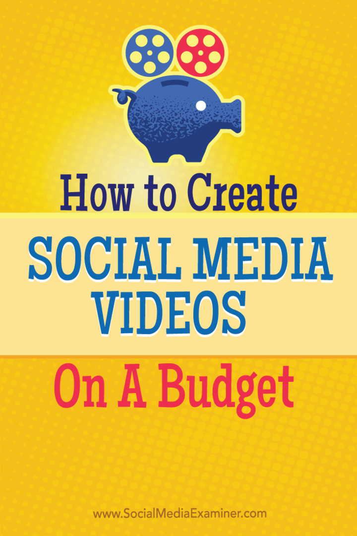 sociala medier videor på en budget
