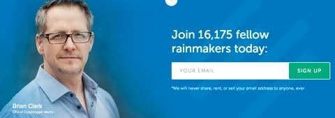 ny rainmaker e-postregistrering