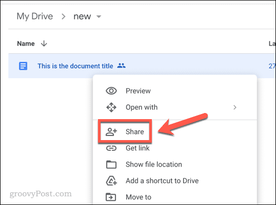 Dela en Google Drive-fil