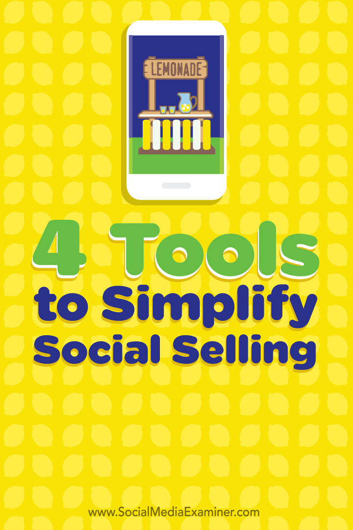 fyra verktyg för att förenkla social försäljning
