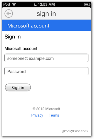 Logga in Microsoft-konto