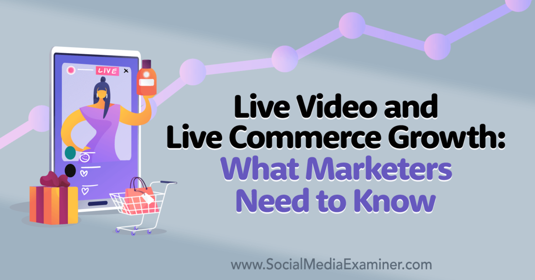 Livevideo och livehandelstillväxt: Vad marknadsförare behöver veta: Social Media Examiner
