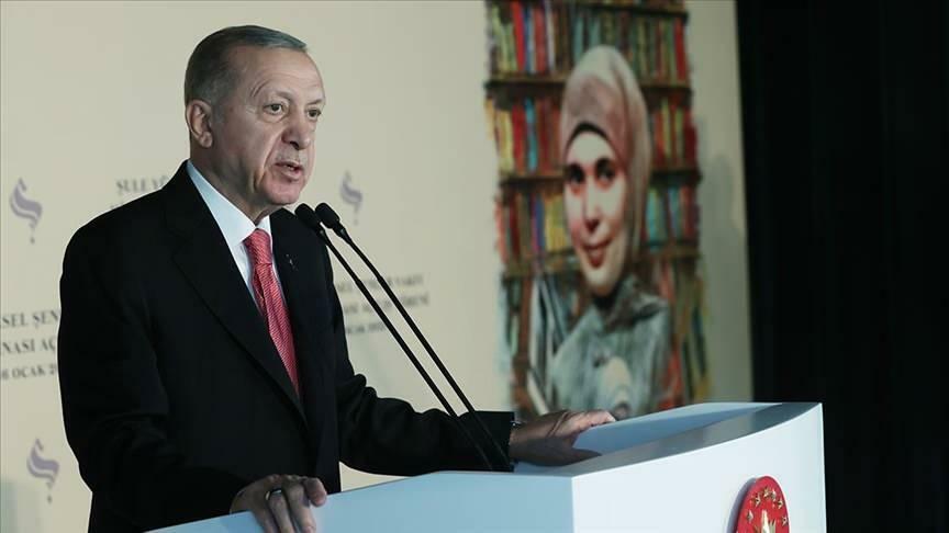 President Erdoğan talade vid invigningen av Şule Yüksel Şenler Foundation