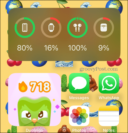 widget för iphone-batterier