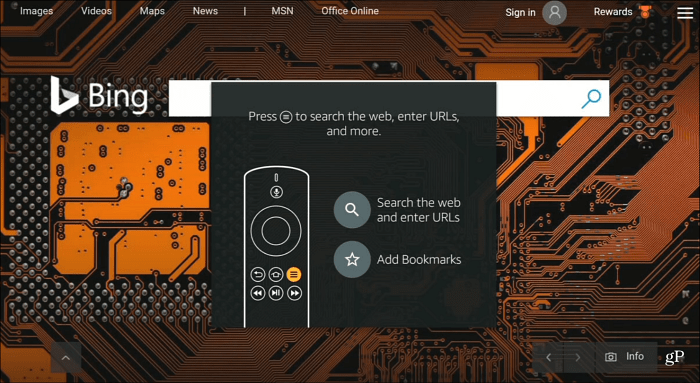 2 Silk Browser Bing Standard sökning Fire TV