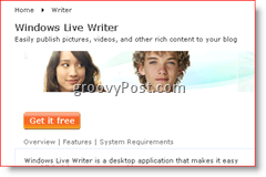Windows Live Writer 2008 nedladdningssida