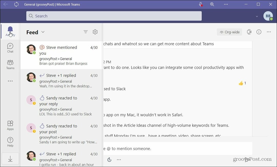 Microsoft Teams webbapp