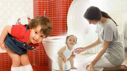 Hur sätter man blöjor på barn? Hur ska barn rengöra toaletten? Potträning..