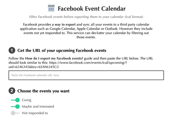 Social Media Marketing Podcast Discovery of the Week: Facebook Event Calendar.