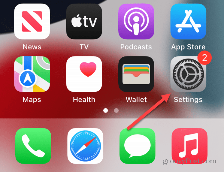 Öppna Inställningar-appen på iPhone