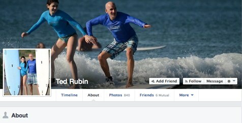 ted rubin om sidan facebook sida