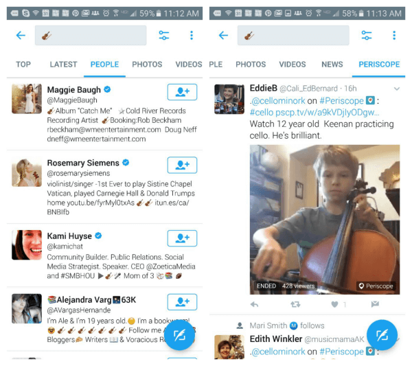 Twitter lägger till förmåga att söka på Twitter och Periscope med hjälp av emojis.
