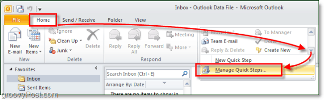 Hur du skapar anpassade snabbsteg i Outlook 2010