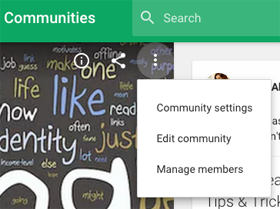 nya google plus community-inställningar