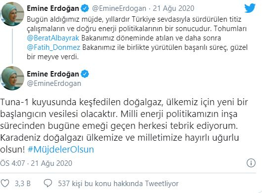 Emine Erdogan delning